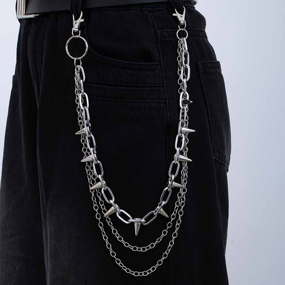 Retro Rock Spiked Punk Alloy Pants Chain