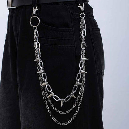 Retro Rock Spiked Punk Alloy Pants Chain