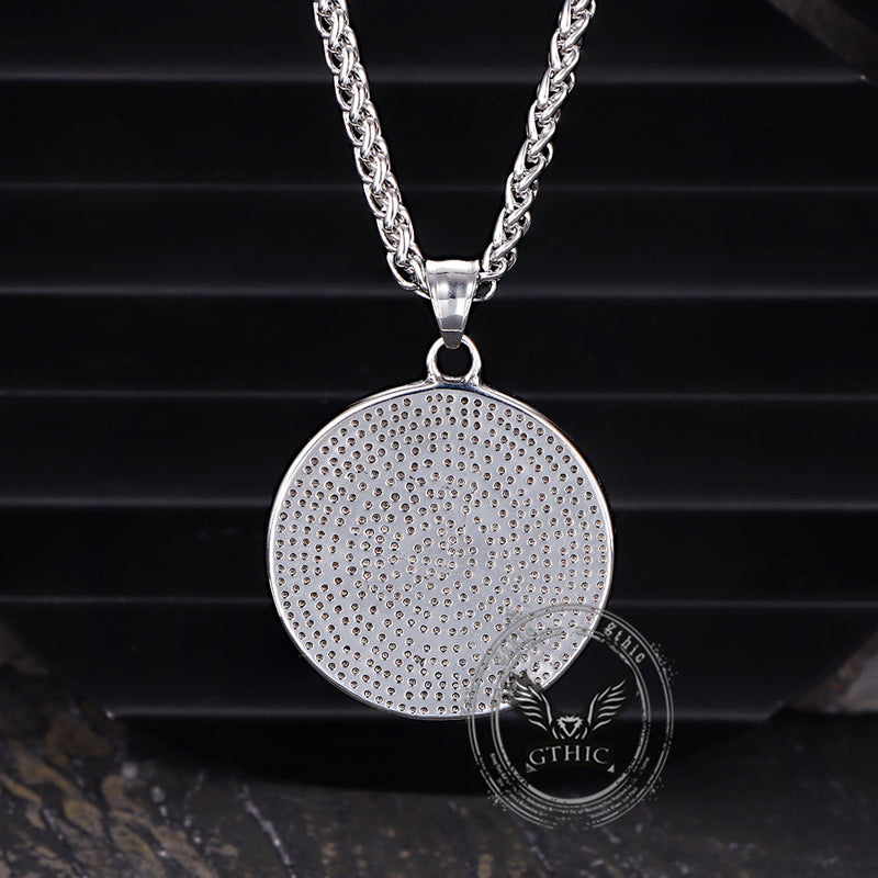 Retro Scorpion Stainless Steel Animal Round Pendant