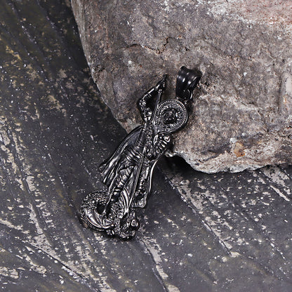 Retro St. George Slay Dragon Stainless Steel Pendant