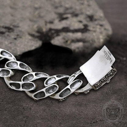 Retro Sterling Silver Skull Bracelet