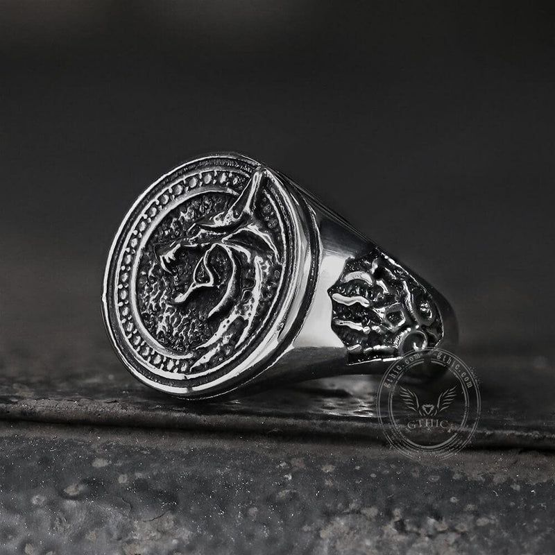 Witcher Wolf Stainless Steel Viking Ring