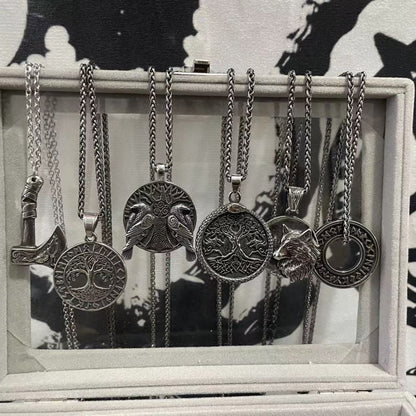 Rings and Pendants Viking Jewelry Set