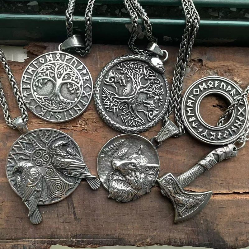 Rings and Pendants Viking Jewelry Set