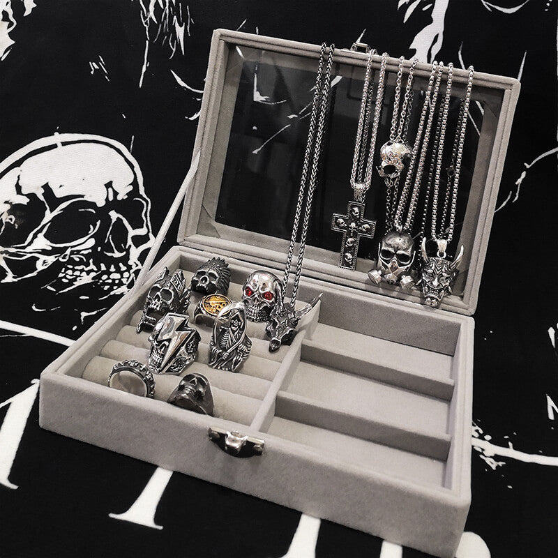 Rings and Pendants Skull Jewelry Set