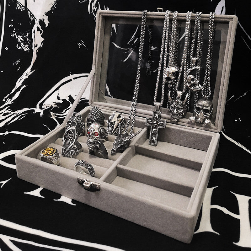 Rings and Pendants Skull Jewelry Set