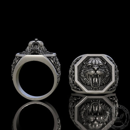 Roaring Lion Sterling Silver Ring