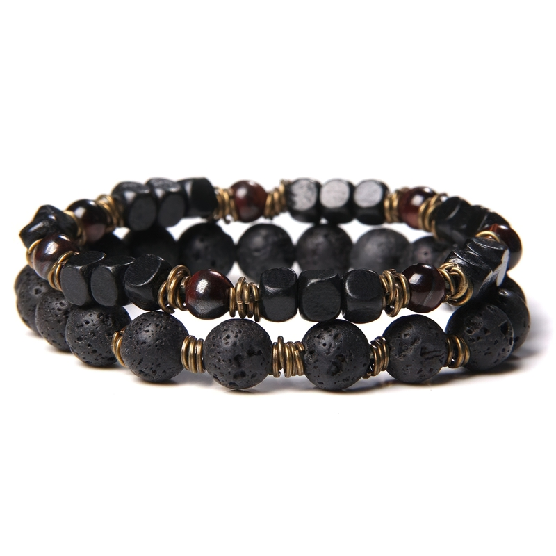Rock Style Beads Stone Bracelet for and / Stylish Hand Jewelry