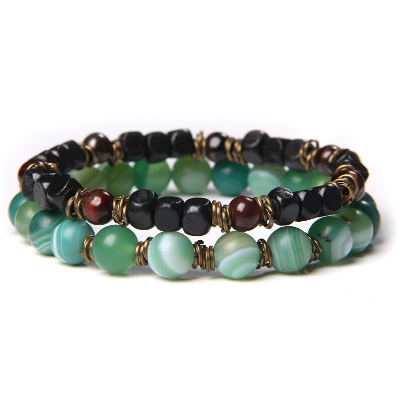 Rock Style Beads Stone Bracelet for and / Stylish Hand Jewelry