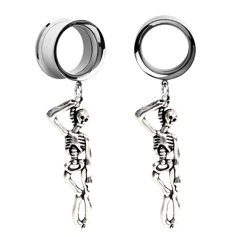 Rock Style Stainless Steel Skulls Tunnels / Skeletons Jewellery