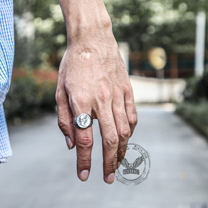 Roman Julius Caesar Stainless Steel Ring