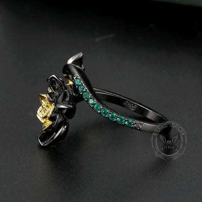 Rose Olivine Brass Ring