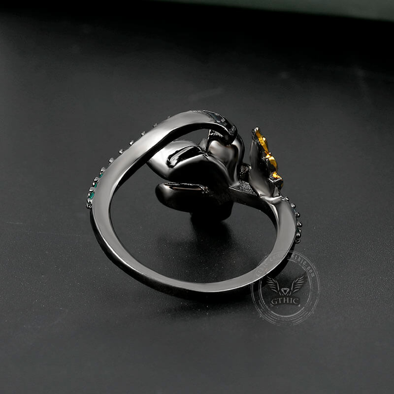 Rose Olivine Brass Ring