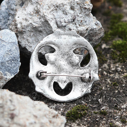 Round Celtic Knot Zinc Alloy Viking Brooch