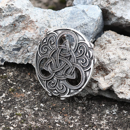 Round Celtic Knot Zinc Alloy Viking Brooch