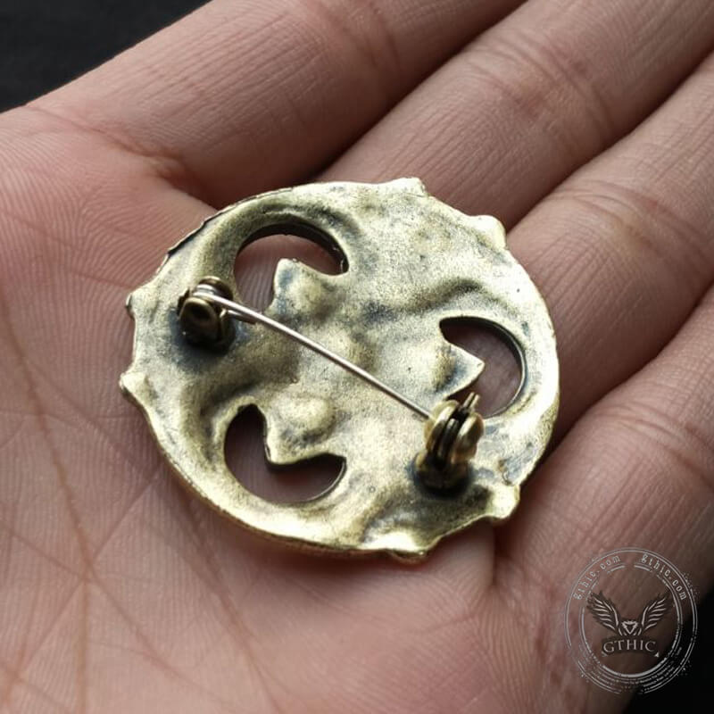 Round Celtic Knot Zinc Alloy Viking Brooch