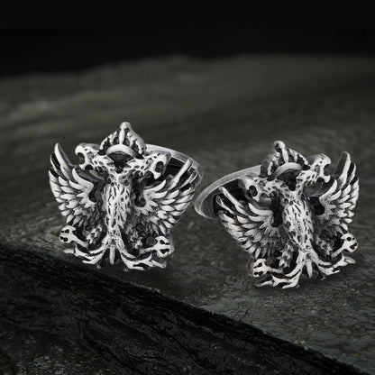 Royal Double-headed Eagle Brass Cufflinks