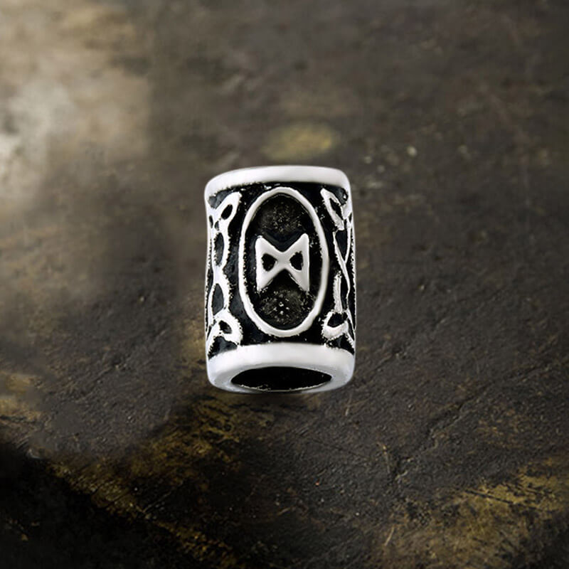 Runes Stainless Steel Viking Hair Bead