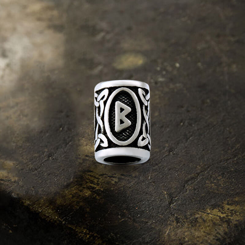Runes Stainless Steel Viking Hair Bead