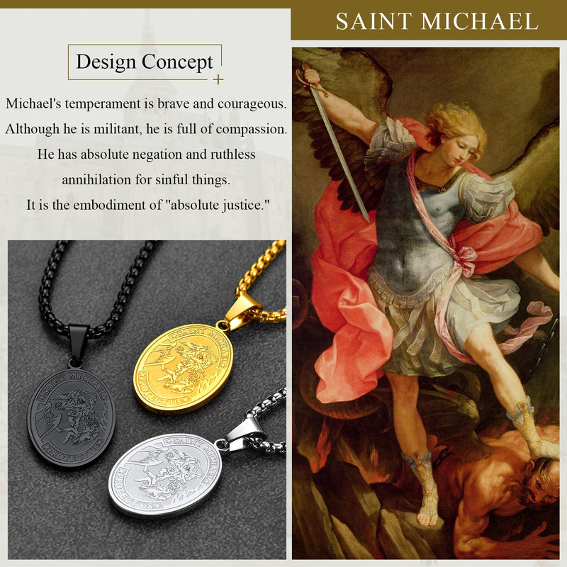 Customized Saint Michael Necklace With Picture for