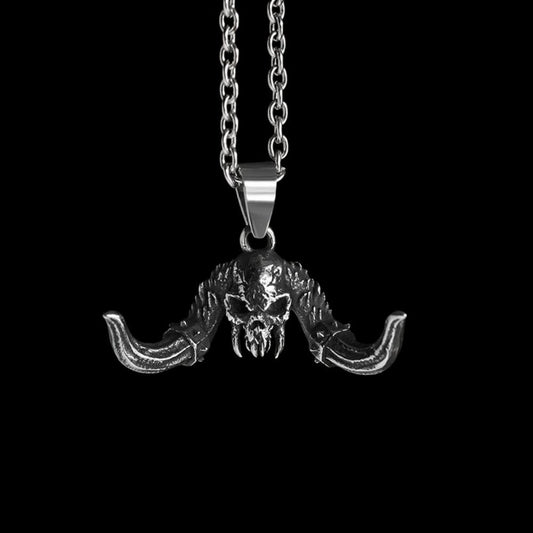 Satanic Horned Skull Pendant