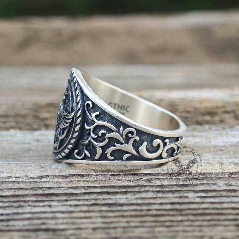 Scrolls Sterling Silver Phoenix Ring