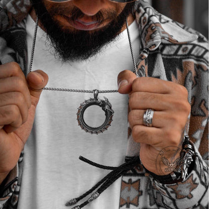 Self-devourer Pure Tin Ouroboros Necklace