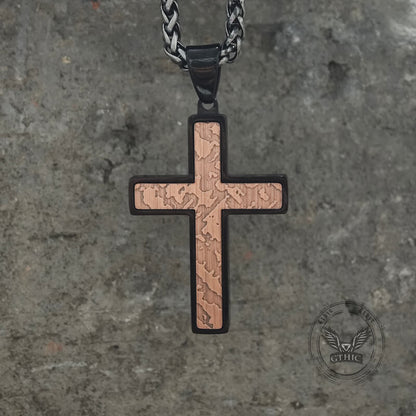 Simple Cross Stainless Steel Christian Pendant