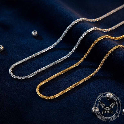Simple Shimmering Stainless Steel Clavicle Necklace
