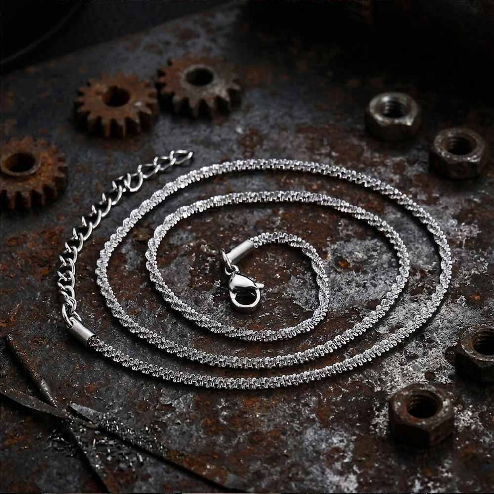 Simple Shimmering Stainless Steel Clavicle Necklace