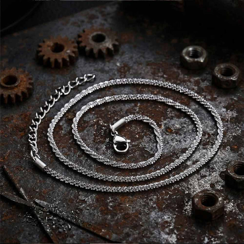 Simple Shimmering Stainless Steel Clavicle Necklace