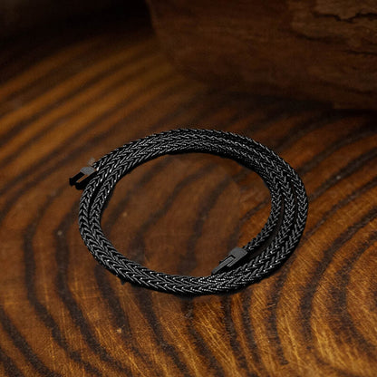Simple Color Jewelry Buckle Stainless Steel Necklace