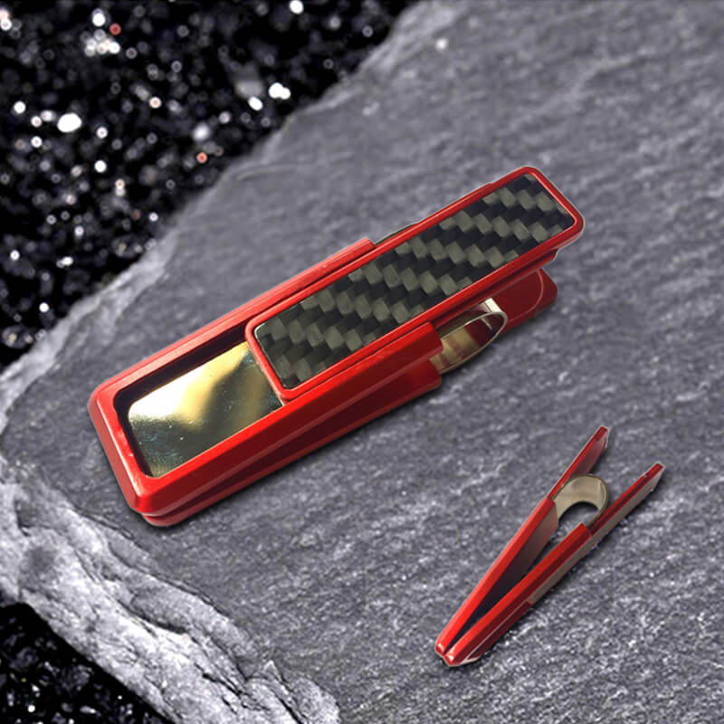 Simple Color Plaid Alloy Money Clip