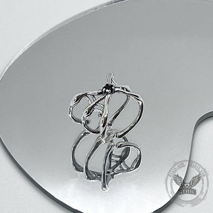 Simple Spider Web Sterling Silver Open Ring