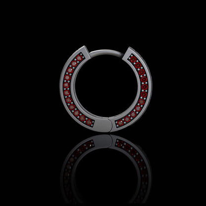 Simple Viking Runes Zircon Sterling Silver Stud Earrings