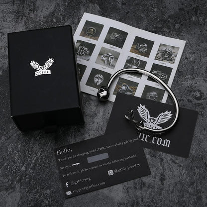 Skull and Crossbones Stainless Steel Open Bracelet