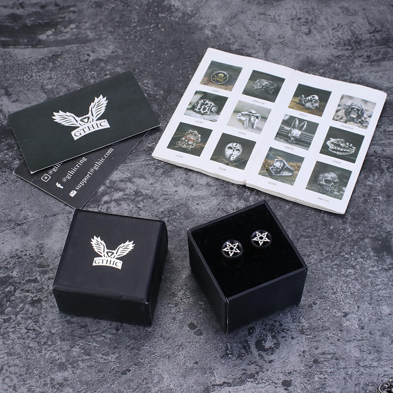 Skull and Star Wood Alloy Ear Gauges