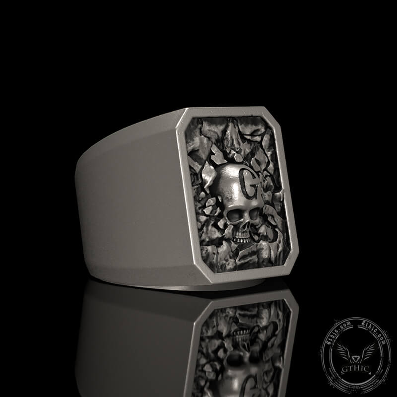 Skull God Sterling Silver Ring
