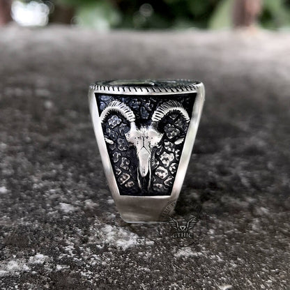 Skull Hobo Nickel Sterling Silver Ring