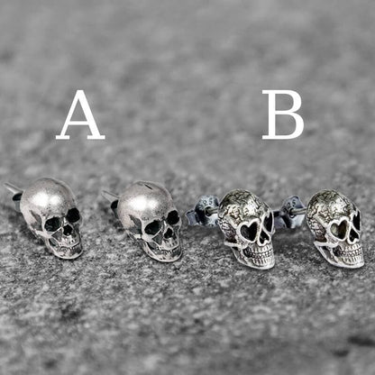 Skull Sterling Silver Stud Earrings