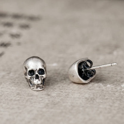 Skull Sterling Silver Stud Earrings