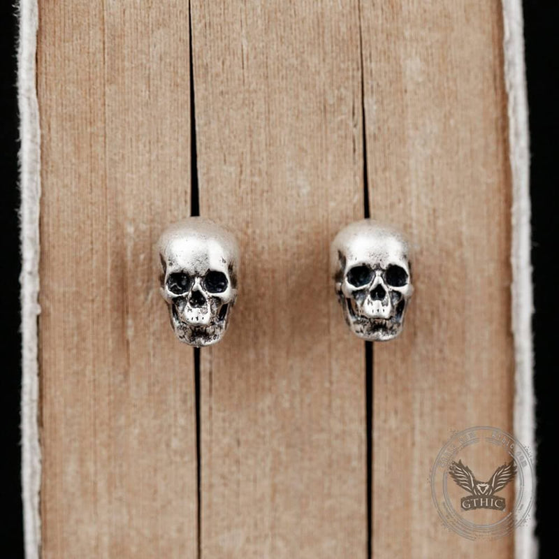 Skull Sterling Silver Stud Earrings