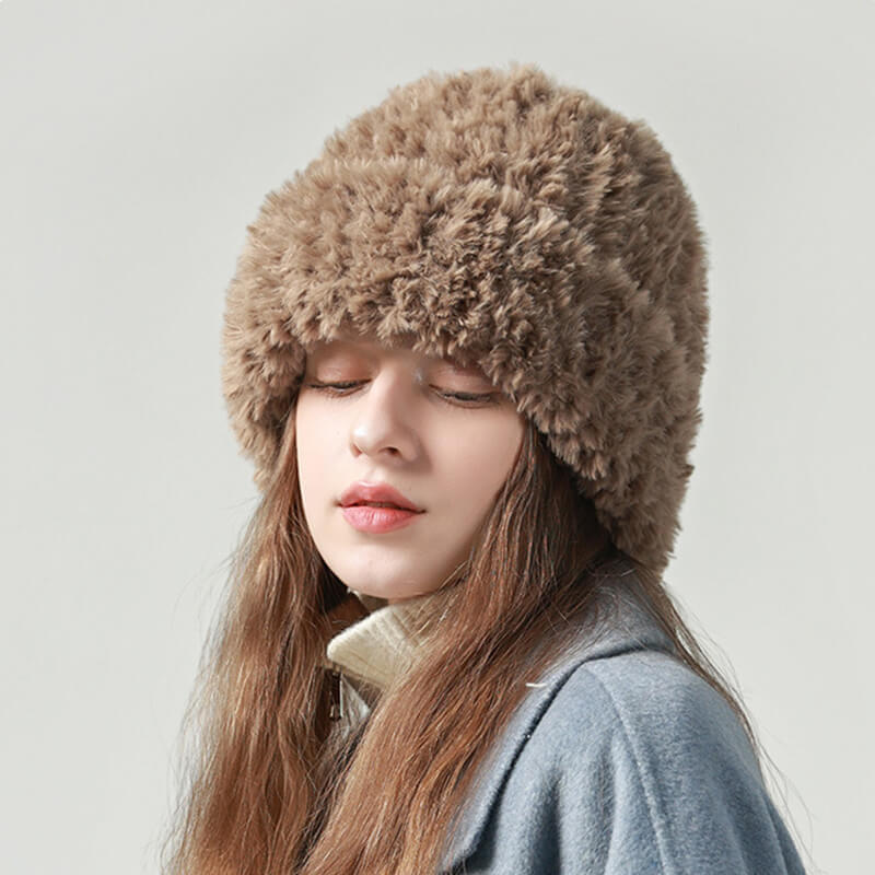 Color Fluffy Beanie Hat