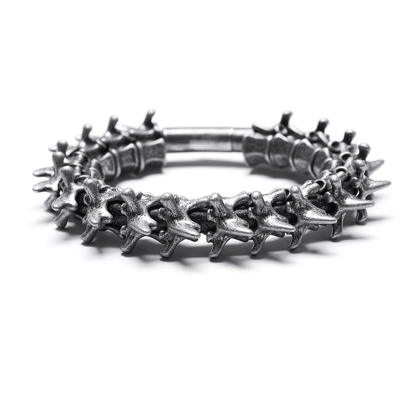Spike-adorned Metal Bracelet - Accessory