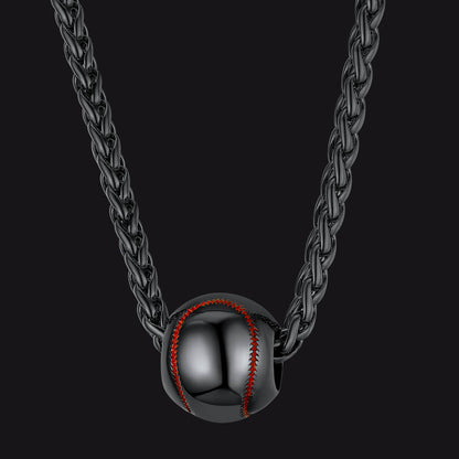 Sport Baseball Pendant Necklace Chain for