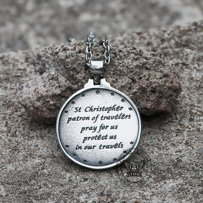 St. Christopher Guide Us Stainless Steel Pendant