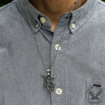 St. Michael Archangel Stainless Steel Religion Pendant