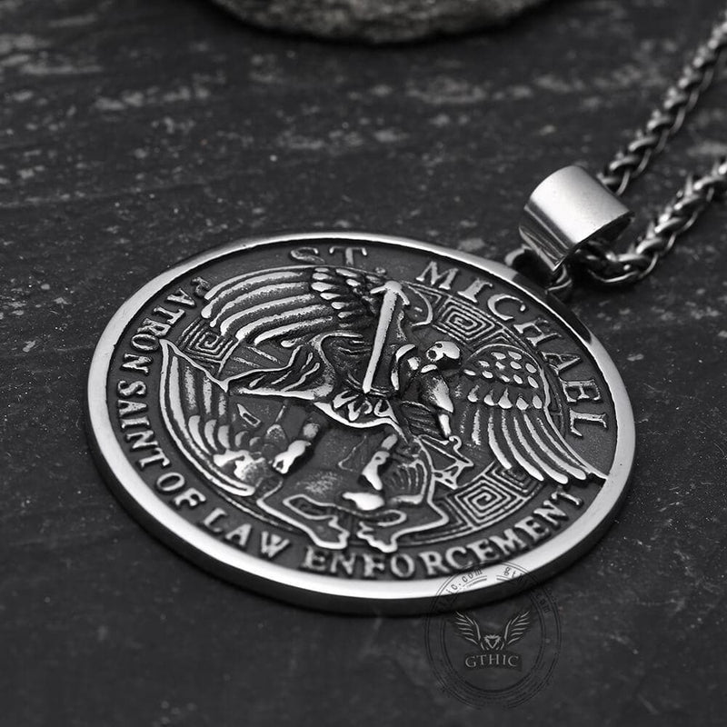 St. Michael Stainless Steel Pendant