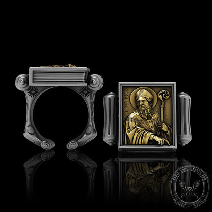 St. Patrick Book Sterling Silver Ring