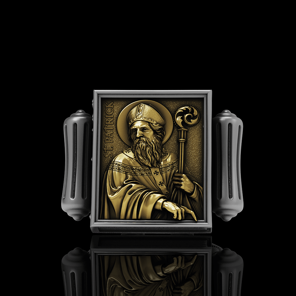 St. Patrick Book Sterling Silver Ring